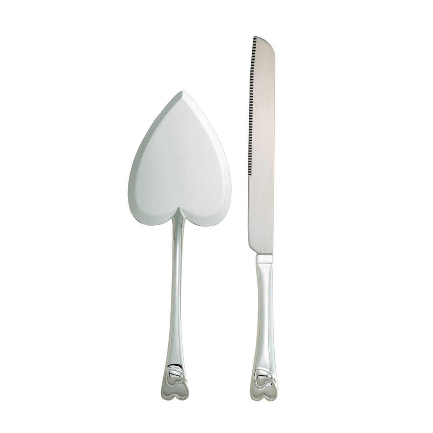 Knife & Server Set With Heart Motif