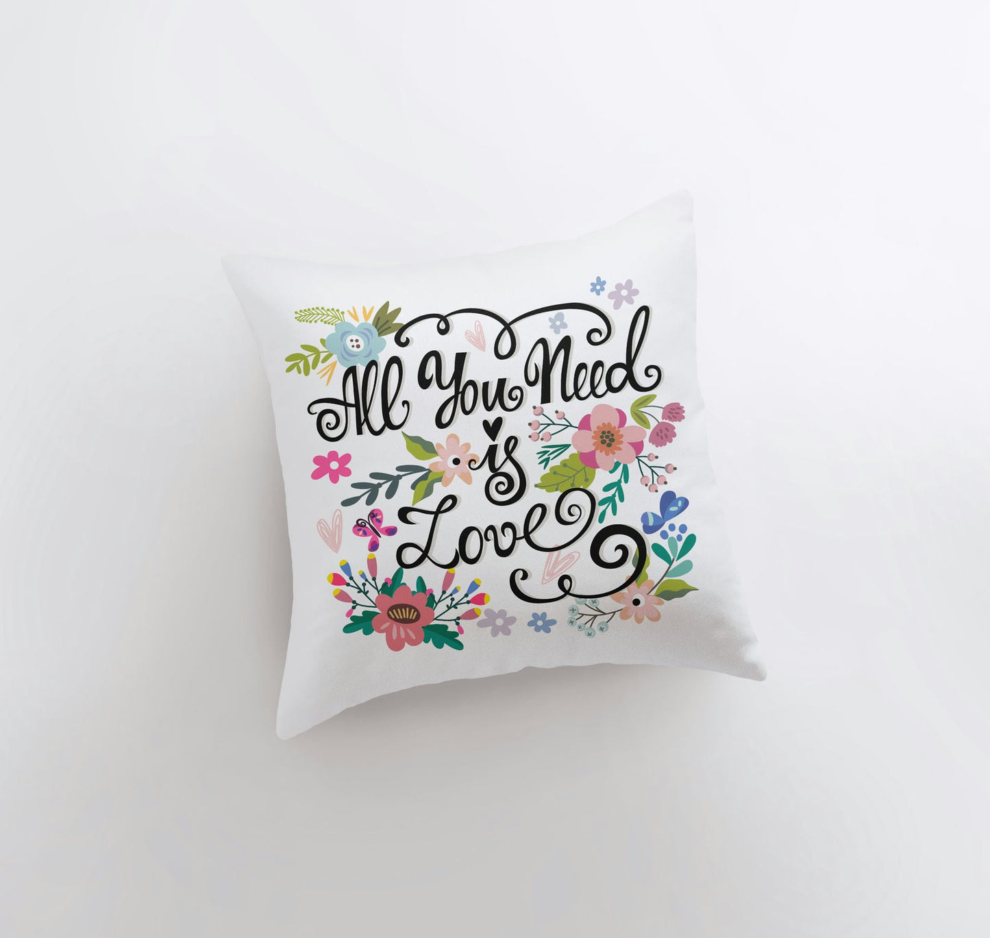 All you need is Love Floral Pillow Cover | Gospel Pillow | Home Decor