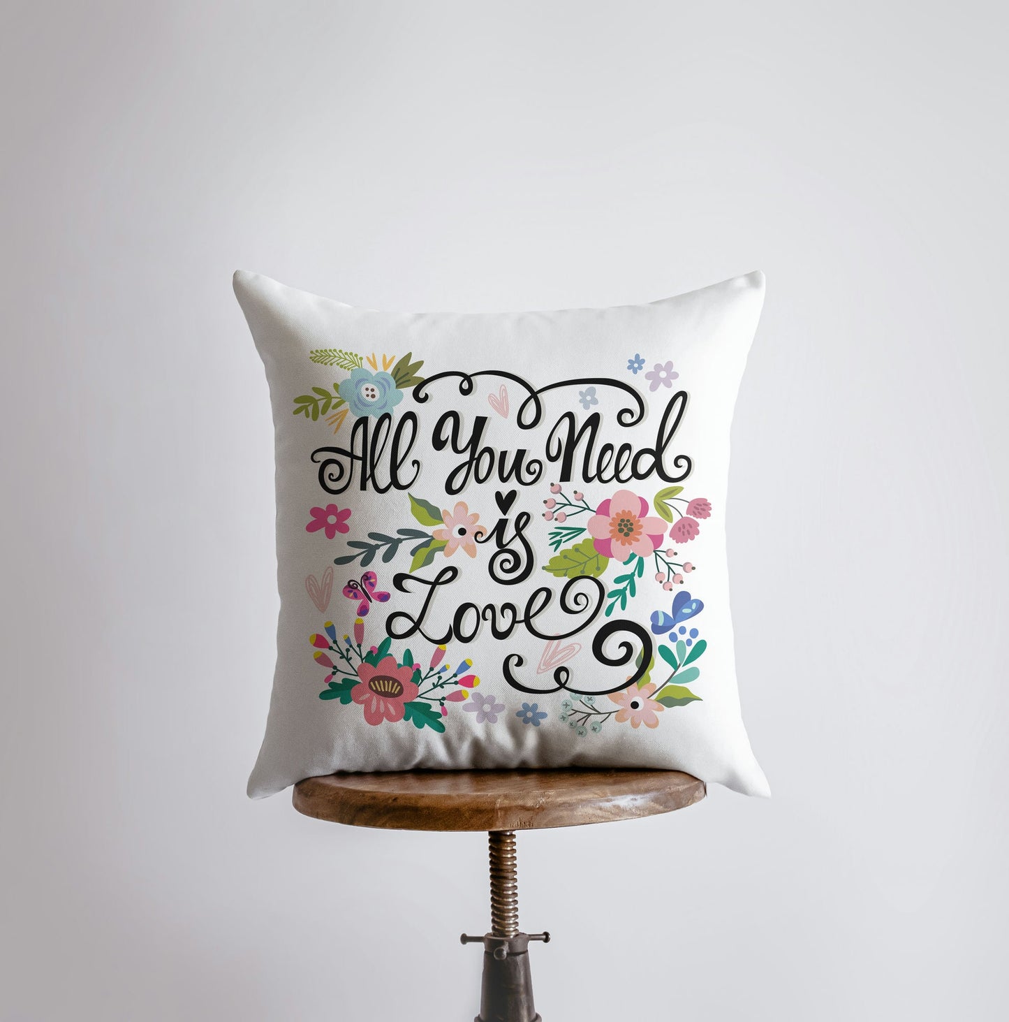 All you need is Love Floral Pillow Cover | Gospel Pillow | Home Decor