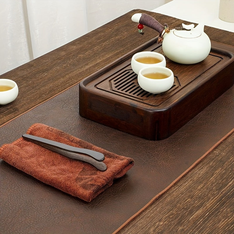 Elegant Zen Faux Leather Table Runner  Waterproof DoubleSided 4 Sizes