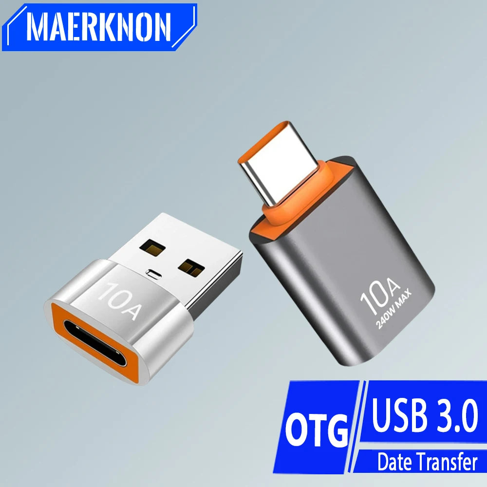 10A OTG USB 3.0 Type C OTG Adapter USB C Male to USB 3.0 Female Cable