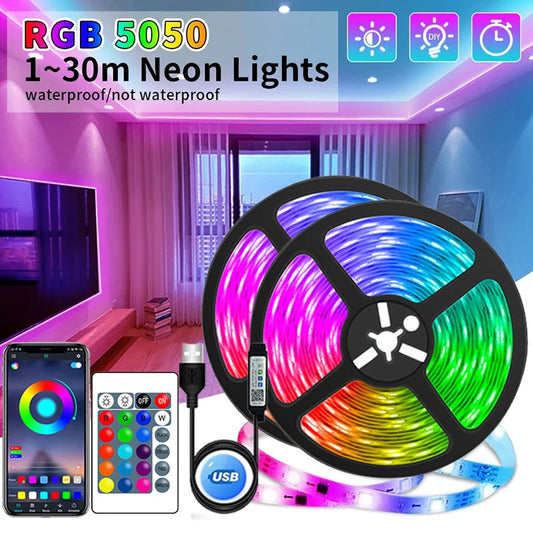 USB LED Strip Lights APP Control Color Changing 5050 RGB Led Light