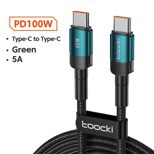 Toocki 100W Type C to USB C Cable PD 3.0 Quick Charge 4.0 Fast