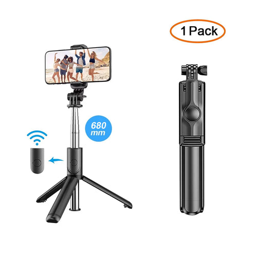 3In1 Bluetooth Wireless Selfie Tripod With Fill Light Shutter Remote