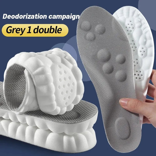 Sports Insole 4D Cloud Style Sweat Absorbing Breathable Thickened