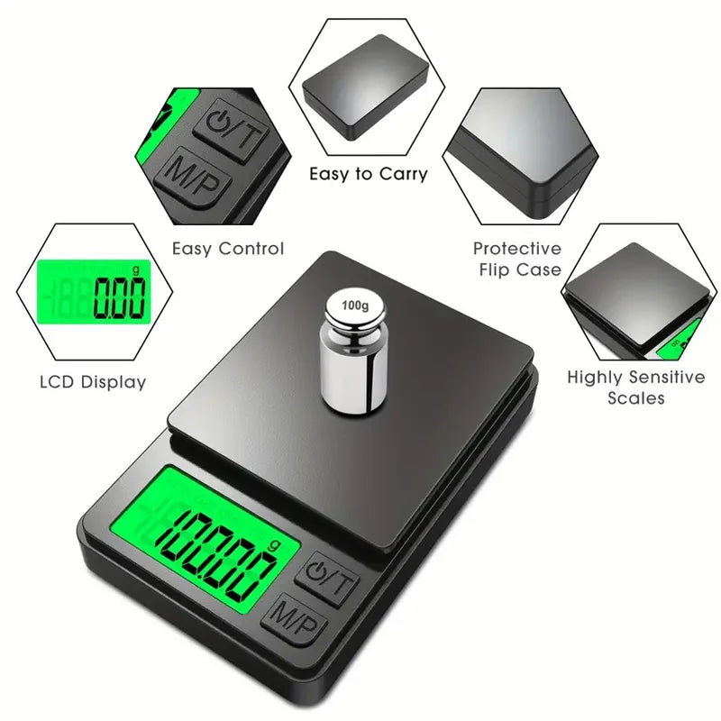 Precision Pocket Scale 1000g X 0.1g - Digital Gram Food Jewelry