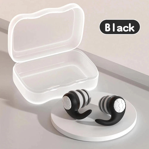 1 Pair Soft Silicone Earplugs - Noise Canceling, Waterproof,