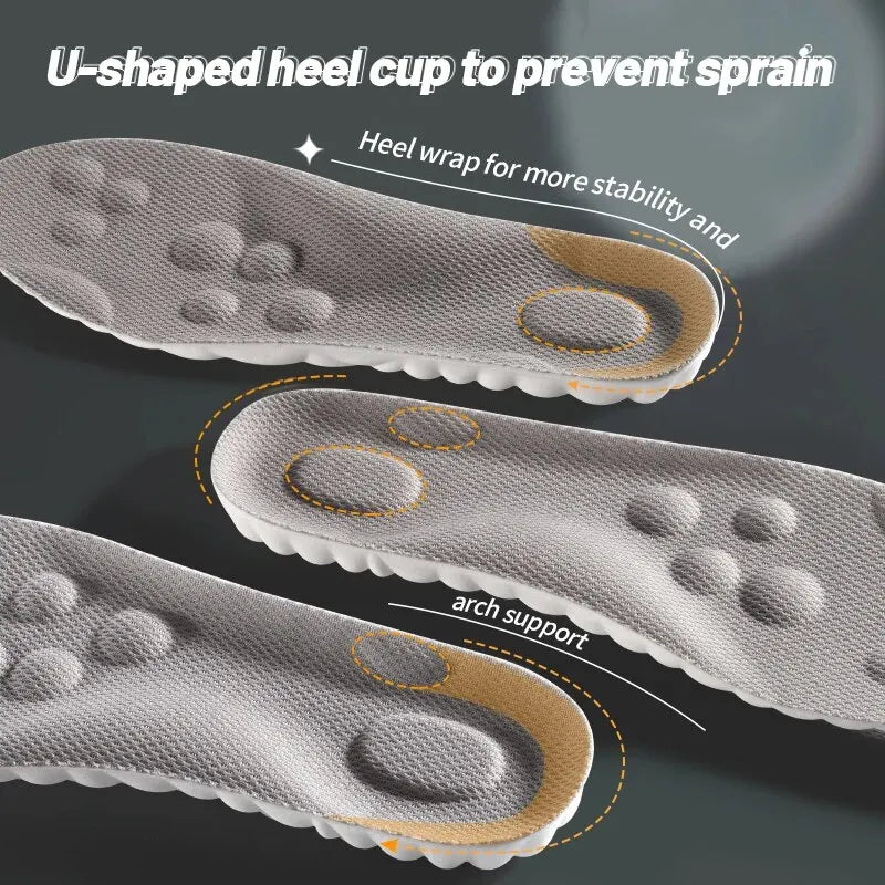 Sports Insole 4D Cloud Style Sweat Absorbing Breathable Thickened