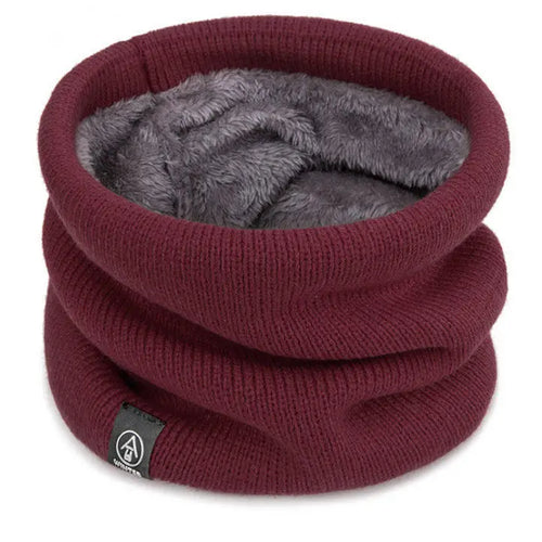 Winter Warm Knitted Ring Scarf For Women Men Plush Full Mask Tutdoor