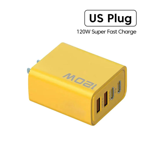 Total 120W USB Charger Type C Fast Charging Wall Charger Adapter For