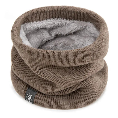 Winter Warm Knitted Ring Scarf For Women Men Plush Full Mask Tutdoor