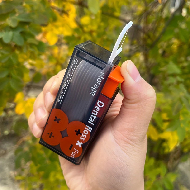 Portable Floss Dispenser Includes 10Pcs Floss Automatic Ejectable