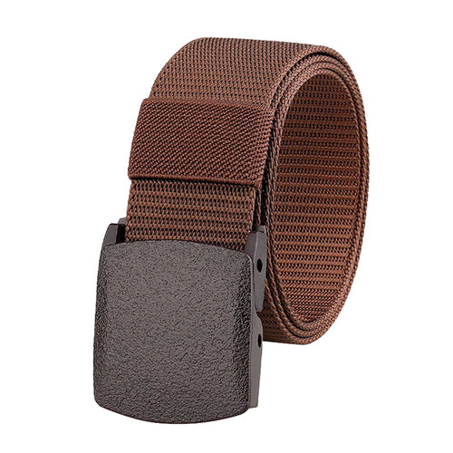 Non-metal Nylon Belt MEN's Tactical Woven Plastic Buckle Belt, outdoor