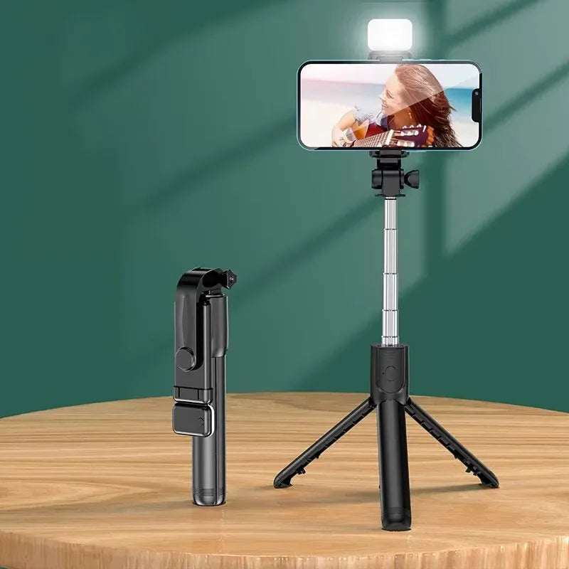 Wireless Selfie Stick Tripod Stand with Light Bluetooth Remote