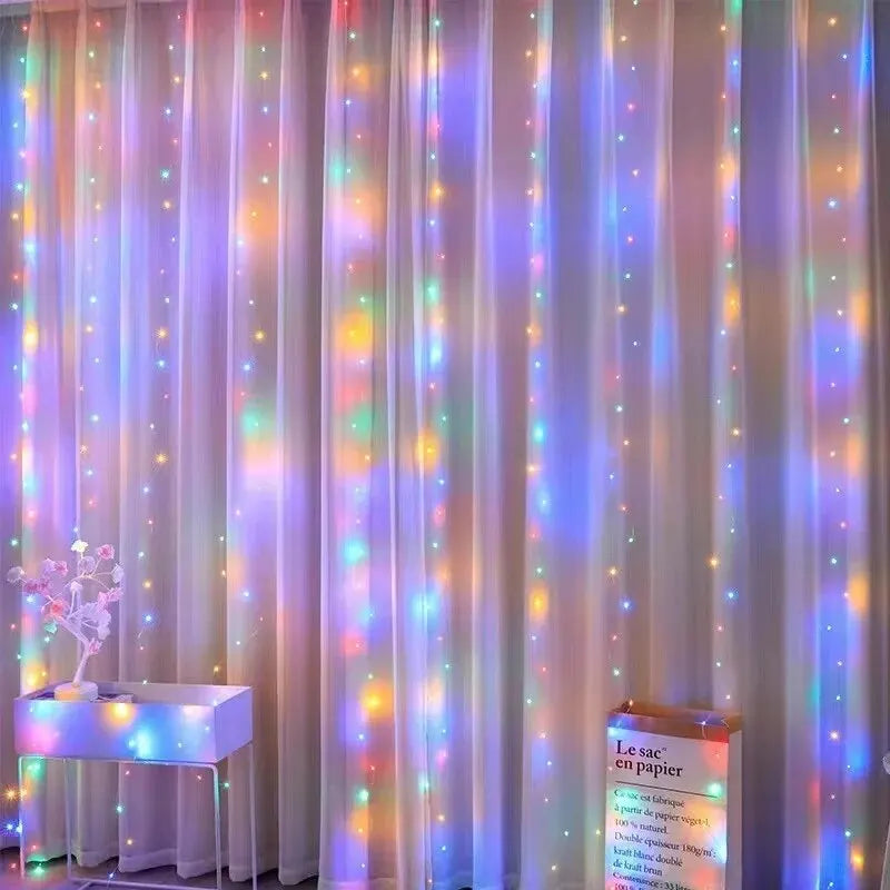 1pc USB 3x3/3*2/3*1 LED Curtain Bedroom Lights Christmas Garland Fairy