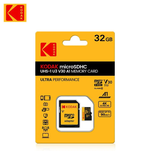 KODAK Micro SD Memory Card 512GB 256GB UP TO 90MB/s Class10 U3 32GB