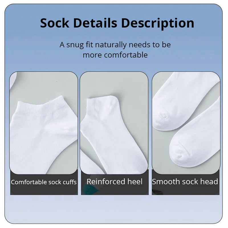 10 Pairs Women/Men Boat Socks Invisible Low Cut Silicone Non-slip