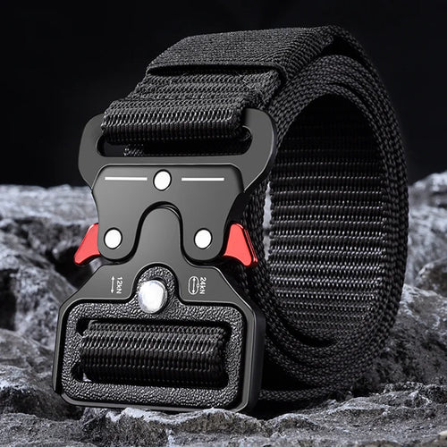 125cm Men's Belt Outdoor Hunting Multifunctional Belt Buckle