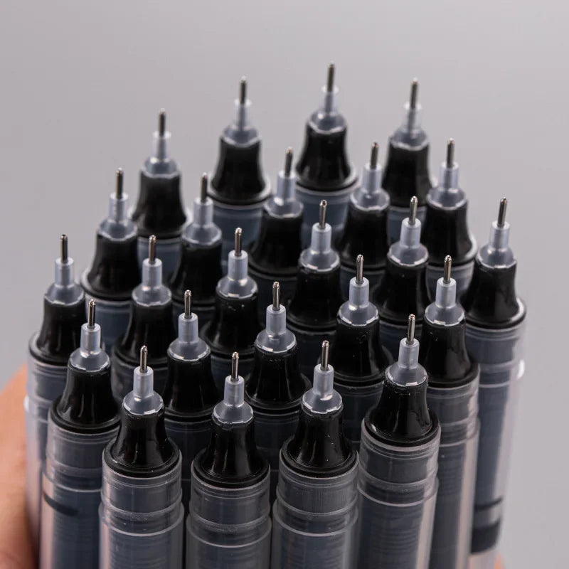 10Pcs/set High Quality Needle Type Gel Pens Straight Liquid Ballpoint