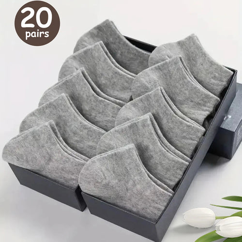 10/20/30/40/50 Pairs Of Breathable Deodorant Men's Low Cut Ankle Socks