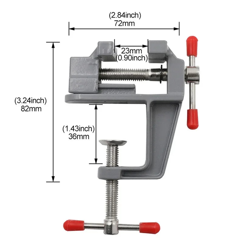 Mini Bench Vise Muliti-Funcational 3.5&quot Aluminum Miniature Small