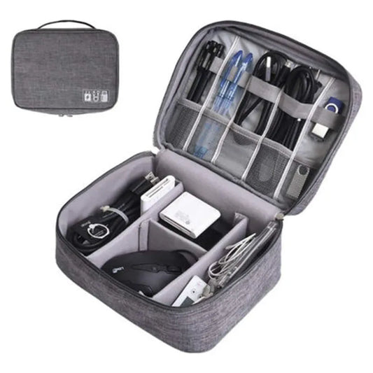 Cable Storage Bag Waterproof Digital Electronic Organizer Portable USB