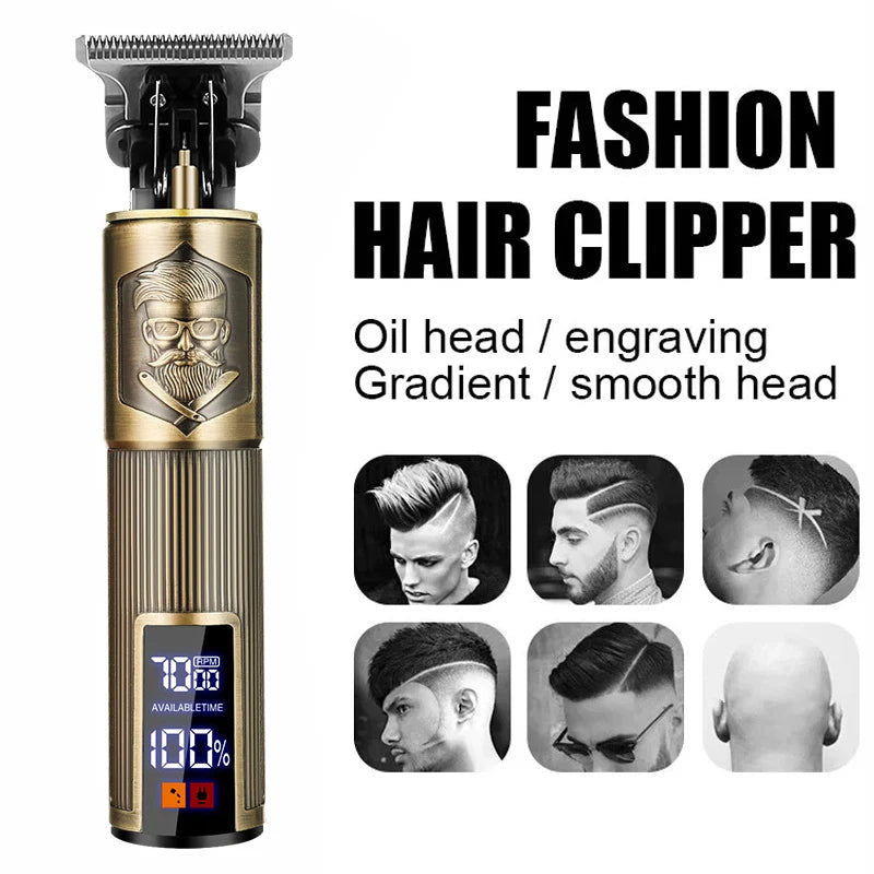 T9 Hair Clippers for Men Vintage Hair Cutting Machine Beard Trimmer