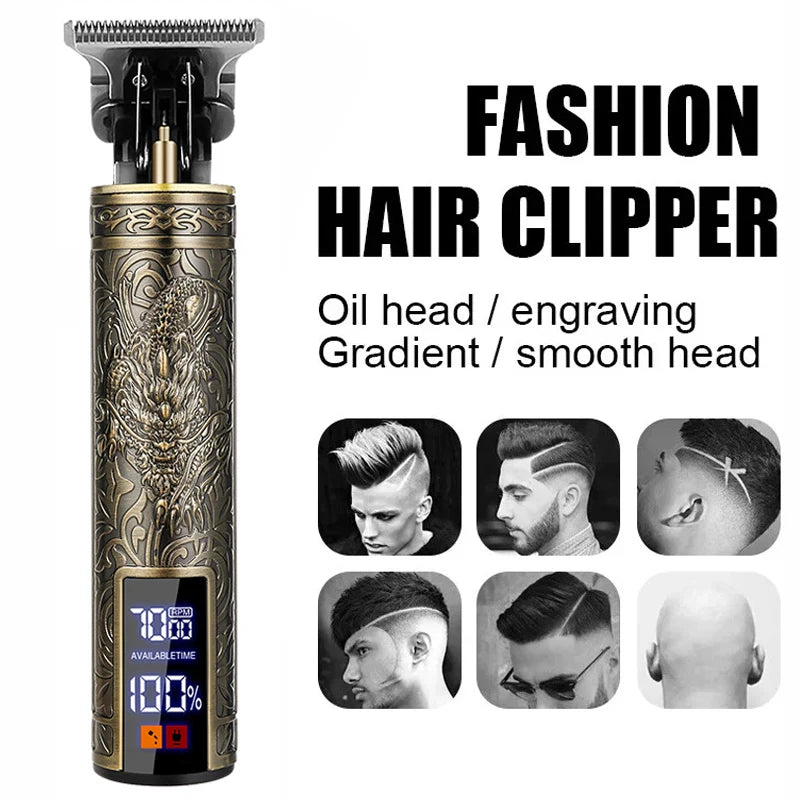 T9 Hair Clippers for Men Vintage Hair Cutting Machine Beard Trimmer