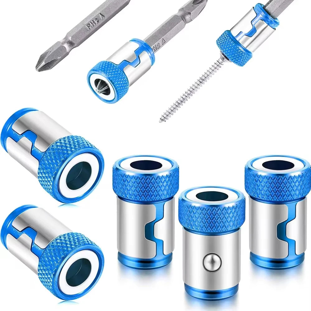 5 Pcs Magnetic Screw Rings Magnetized Ring Screwdriver Bits For 1/4