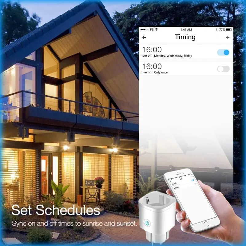 EWelink WiFi Smart Socket,16A/20A EU Smart Plug,With Power Monitoring