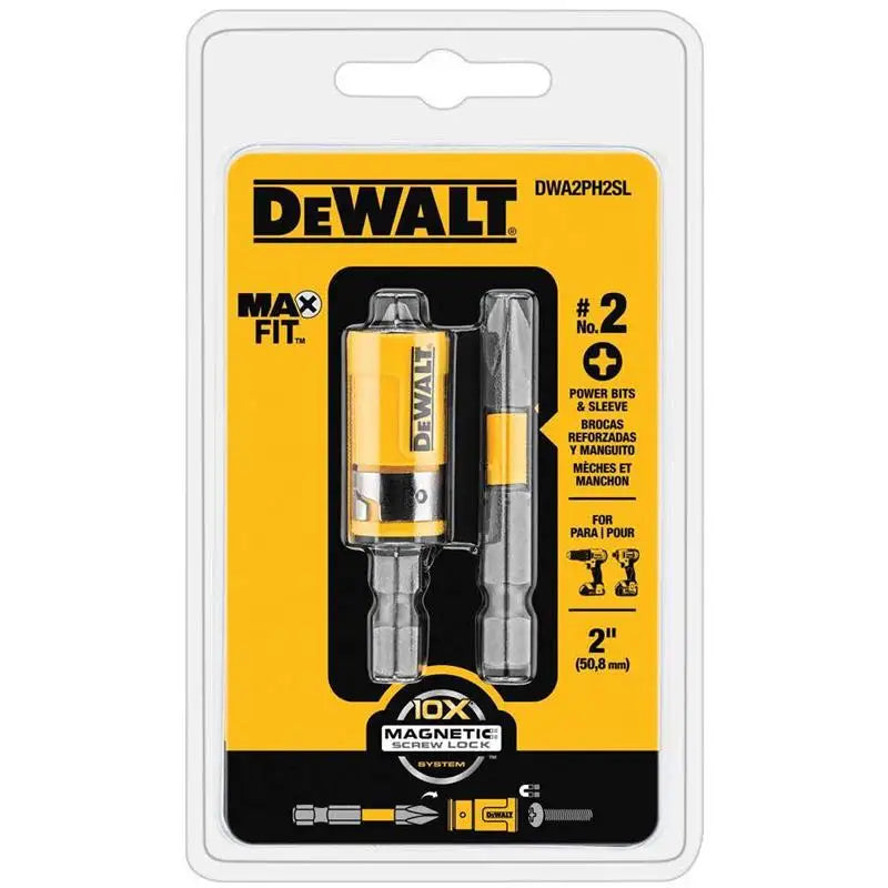 DEWALT DWA2PH2SL XCP3 Power Bit Sleeve Set Max Fit Phillips #2 S X 2"