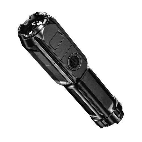 Portable LED Flashlight ABS Strong Light Focusing Flashlight USB