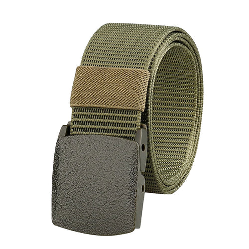 Non-metal Nylon Belt MEN's Tactical Woven Plastic Buckle Belt, outdoor