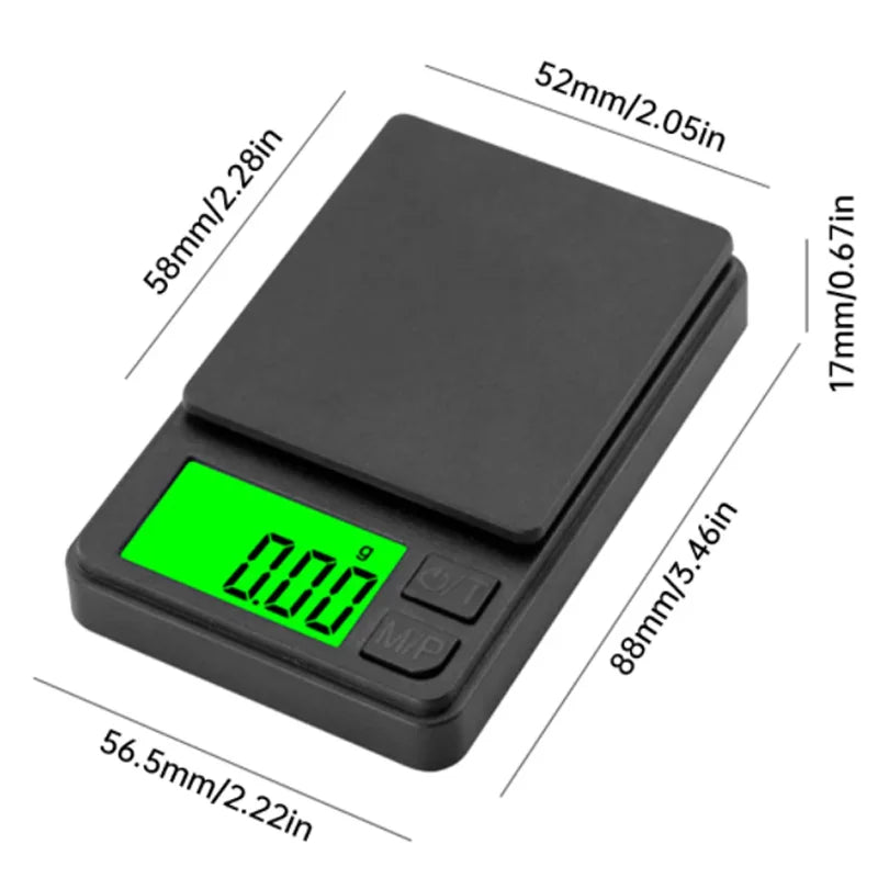 Precision Pocket Scale 1000g X 0.1g - Digital Gram Food Jewelry