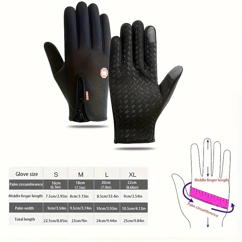 Winter Cycling Gloves Men Gloves Touch Screen Waterproof Windproof