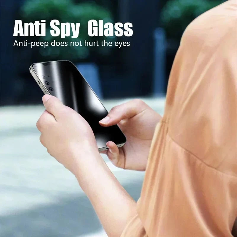 5 PCS Anti-spy Glass For iPhone 15/14/13/12/11 Pro Max Anti Fall