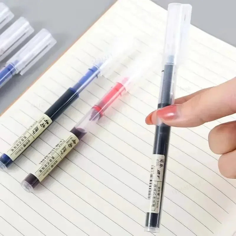 10Pcs/set High Quality Needle Type Gel Pens Straight Liquid Ballpoint