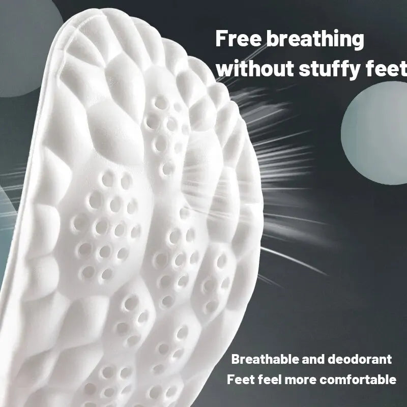 Sports Insole 4D Cloud Style Sweat Absorbing Breathable Thickened