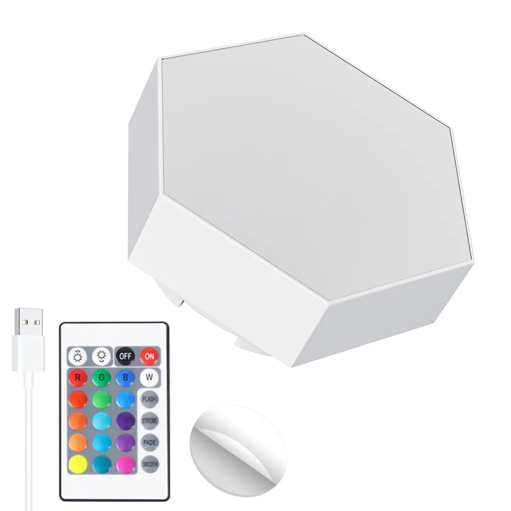 Touch Sensitive RGB Hexagon Lights LED Wall Panels USB Cellular