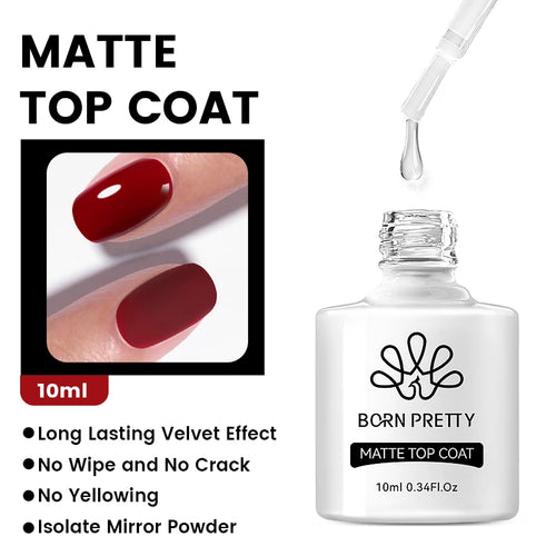 BORN PRETTY 10ml Base Gel Top Coat Rubber Gel Reinforcement Gel for