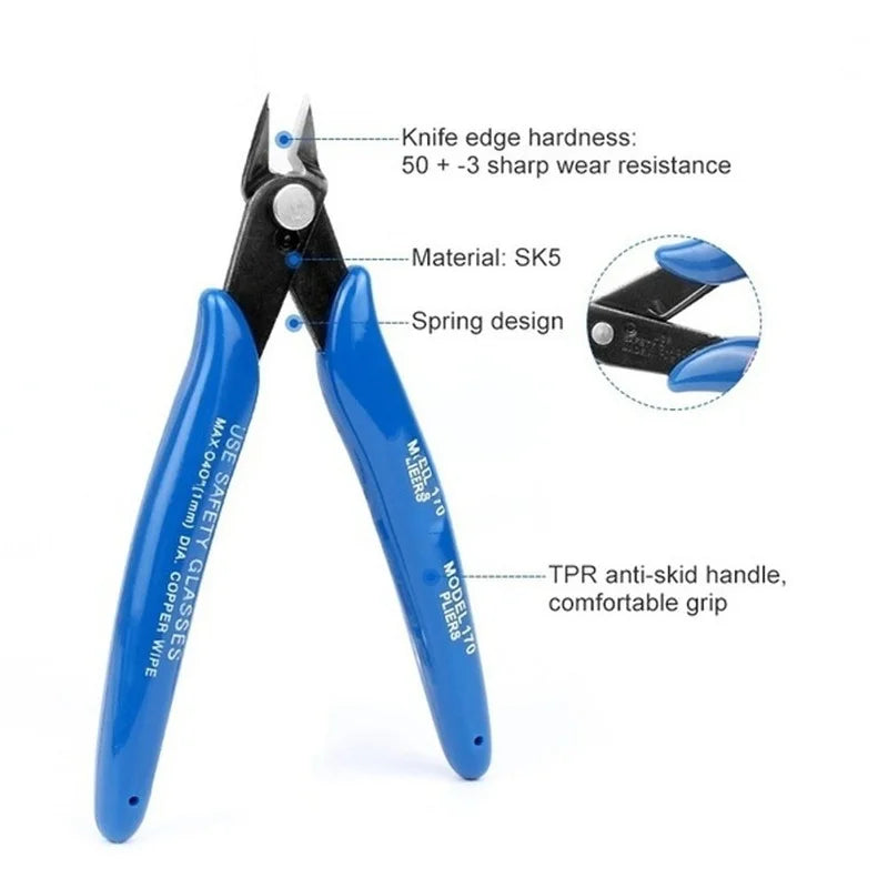 Diagonal Pliers Carbon Steel Pliers Electrical Wire Cable Cutters