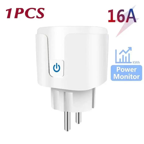 Tuya Smart Plug WiFi Smart Socket EU 16A/20A With Power Monitoring