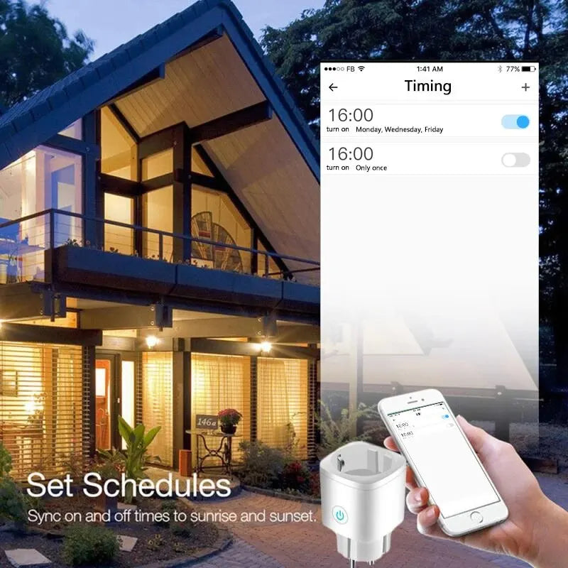 EWelink WiFi Smart Socket,16A/20A EU Smart Plug,With Power Monitoring