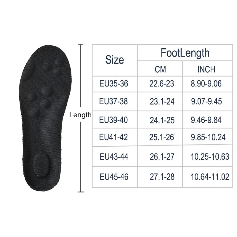 High Elasticity Latex Sport Insoles Soft Shoe Pads Arch Support