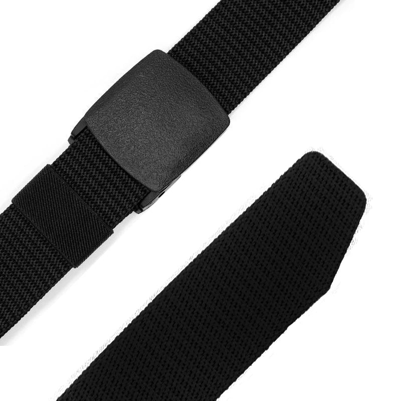 Non-metal Nylon Belt MEN's Tactical Woven Plastic Buckle Belt, outdoor