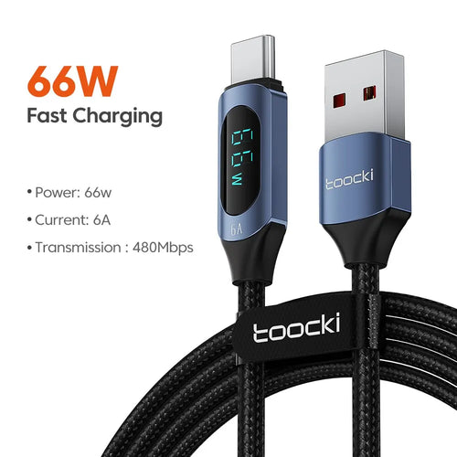 Toocki Type C to Type C Cable 100W PD Fast Charging Charger USB C to