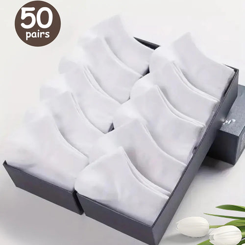 10/20/30/40/50 Pairs Of Breathable Deodorant Men's Low Cut Ankle Socks