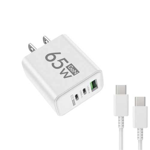 65W 3 Ports GaN USB PD Charger Fast Charging Type C Mobile Phone