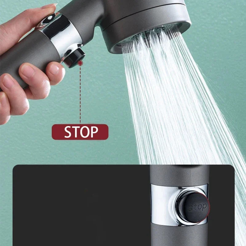 New 3 Modes Shower Head High Pressure Showerhead Portable Filter