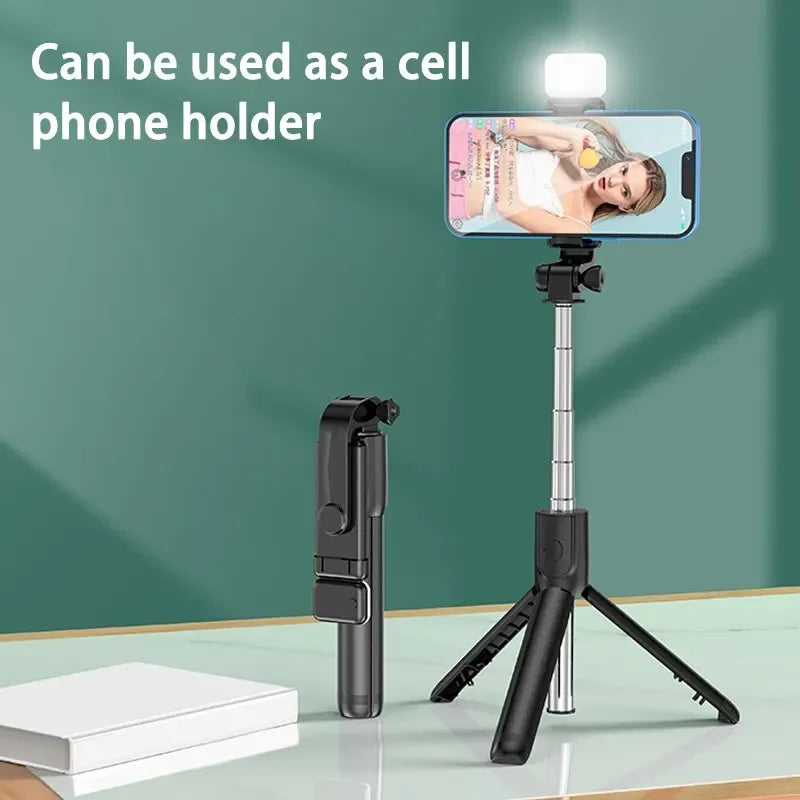 Wireless Selfie Stick Tripod Stand with Light Bluetooth Remote